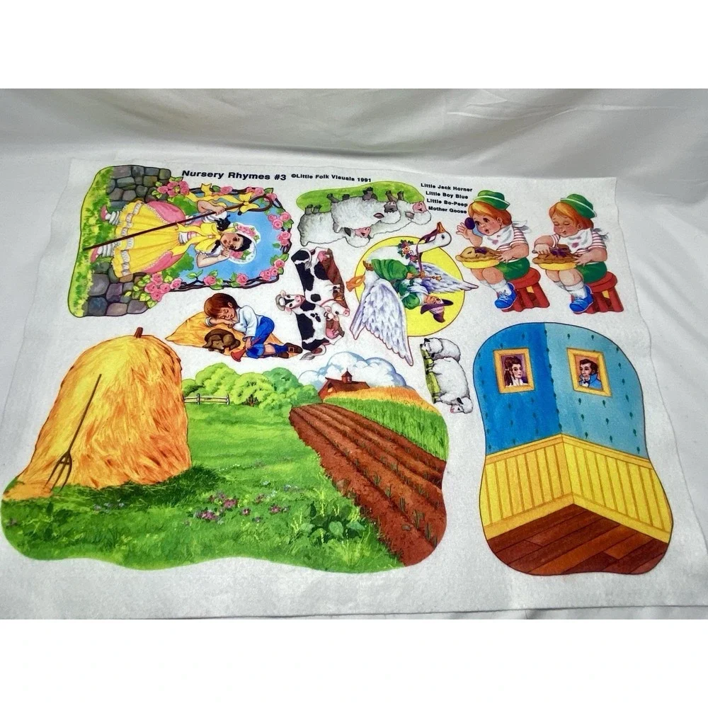 Vintage 90s Little Folks Felt Storyboards‎ x2 – Nursery Rhymes – NEW OLD STOCK